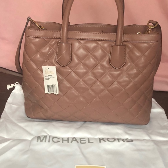 Michael Kors NWT Vintage Hannah Lg Quilted Lea… - Picture 4 of 10